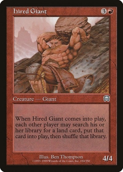 Hired Giant (MMQ) #194 Uncommon (Foil Lightly Played) Mercadian Masques Magic: The Gathering: 1999