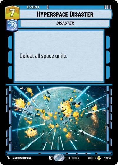 Hyperspace Disaster (SEC) #78/264 Rare (Near Mint) Secrets of Power Star Wars: Unlimited: 2025