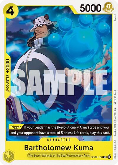 Bartholomew Kuma (Tournament Pack 2025 Vol. 4) (OP-PR) #OP09-108 Uncommon (Near Mint) One Piece Promotion Cards One Piece Card Game: 2022