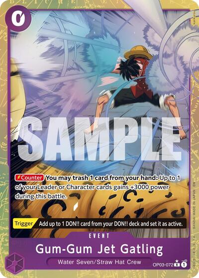 Gum Gum Jet Gatling Alternate Art (PRB-02) #OP03-072 Rare (Foil Near Mint) Premium Booster -The Best- Vol. 2 One Piece Card Game: 2025