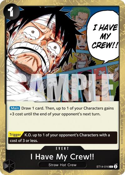 I Have My Crew Pirate Foil (PRB-02) #ST14-016 Common (Foil Near Mint) Premium Booster -The Best- Vol. 2 One Piece Card Game: 2025