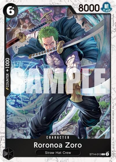 Roronoa Zoro ST14 013 Pirate Foil (PRB-02) #ST14-013 Common (Foil Near Mint) Premium Booster -The Best- Vol. 2 One Piece Card Game: 2025