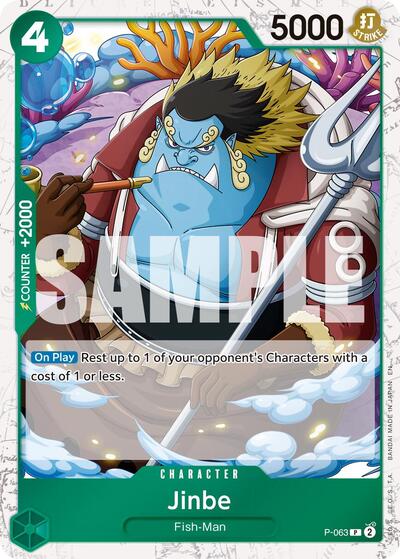 Jinbe P 063 Pirate Foil (PRB-02) #P-063 PR (Foil Near Mint) Premium Booster -The Best- Vol. 2 One Piece Card Game: 2025