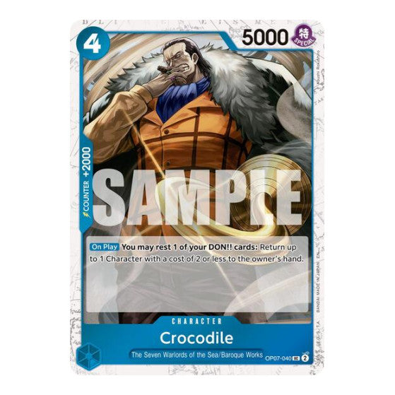 Crocodile - OP07-040 (Pirate Foil) (PRB-02) #OP07-040 Uncommon (Foil Near Mint) Premium Booster -The Best- Vol. 2 One Piece Card Game: 2025