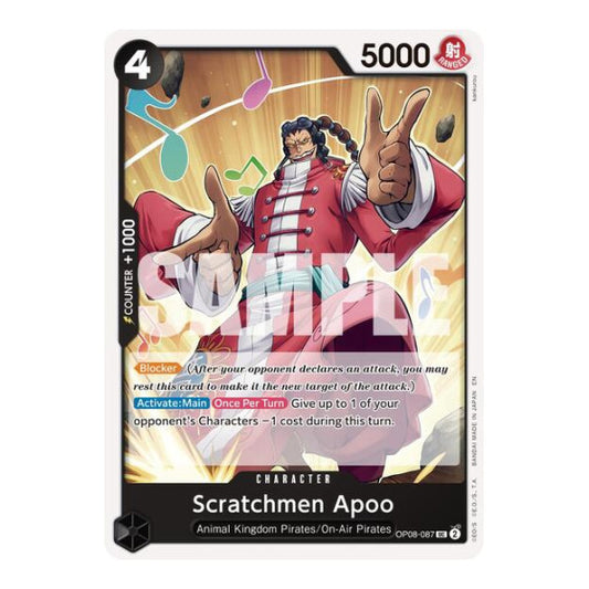 Scratchmen Apoo - OP08-087 (Reprint) (PRB-02) #OP08-087 Uncommon (Near Mint) Premium Booster -The Best- Vol. 2 One Piece Card Game: 2025