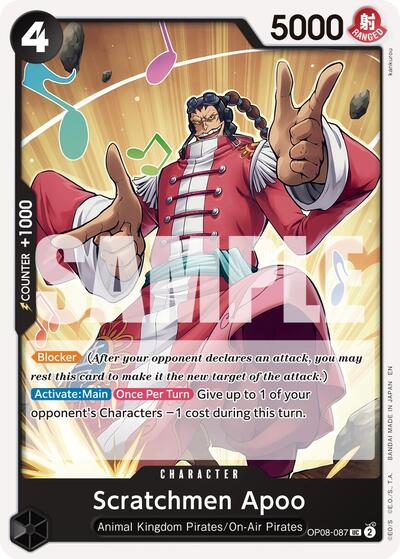 Scratchmen Apoo OP08 087 Reprint (PRB-02) #OP08-087 Uncommon (Near Mint) Premium Booster -The Best- Vol. 2 One Piece Card Game: 2025