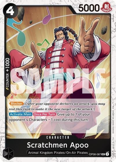 Scratchmen Apoo - OP08-087 (Pirate Foil) (PRB-02) #OP08-087 Uncommon (Foil Near Mint) Premium Booster -The Best- Vol. 2 One Piece Card Game: 2025