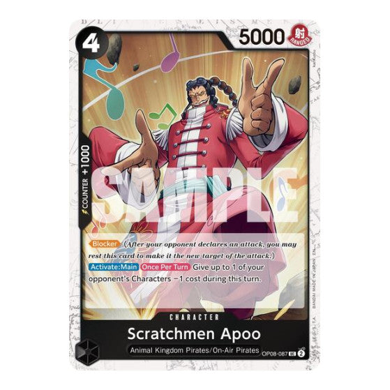 Scratchmen Apoo - OP08-087 (Pirate Foil) (PRB-02) #OP08-087 Uncommon (Foil Near Mint) Premium Booster -The Best- Vol. 2 One Piece Card Game: 2025