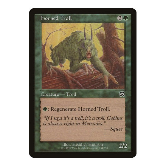 Horned Troll (MMQ) #251 Common (Foil Lightly Played) Mercadian Masques Magic: The Gathering: 1999