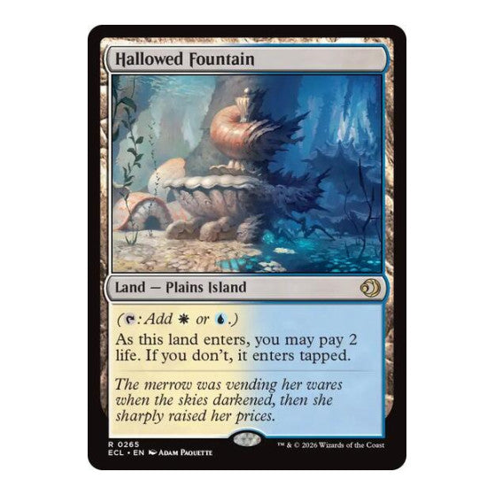Hallowed Fountain (ECL) #265 Rare (Near Mint) Lorwyn Eclipsed Magic: The Gathering: 2026