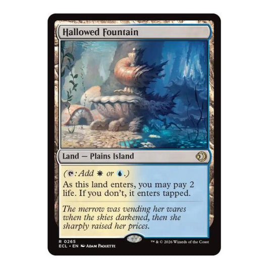 Hallowed Fountain (ECL) #265 Rare (Near Mint) Lorwyn Eclipsed Magic: The Gathering: 2026