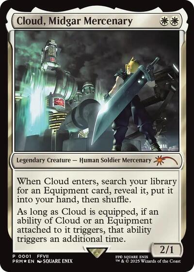 Cloud, Midgar Mercenary (UMP) #2025-21 Promo (Foil Near Mint) Unique and Miscellaneous Promos Magic: The Gathering: 2026