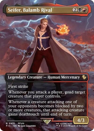 Seifer Balamb Rival Borderless (FIC) #451 Rare (Lightly Played) Commander: FINAL FANTASY Magic: The Gathering: 2025