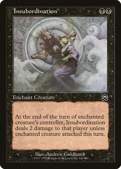 Insubordination (MMQ) #141 Common (Lightly Played) Mercadian Masques Magic: The Gathering: 1999