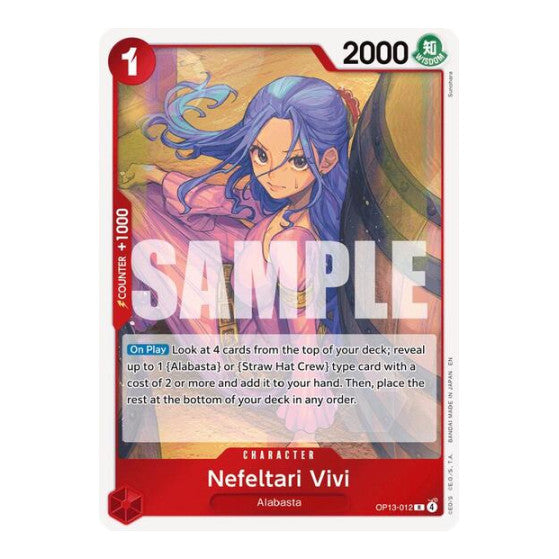 Nefeltari Vivi (OP13) #OP13-012 Rare (Foil Near Mint) Carrying On His Will One Piece Card Game: 2025