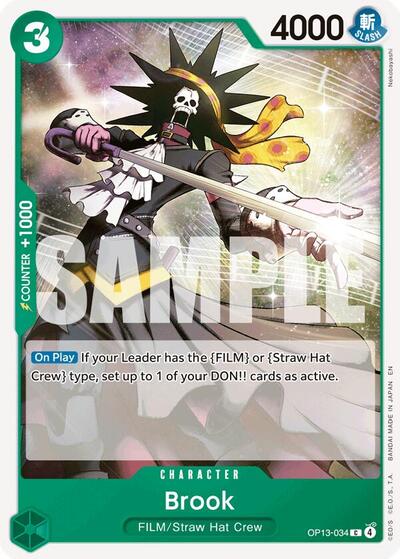 Brook (OP13) #OP13-034 Common (Near Mint) Carrying On His Will One Piece Card Game: 2025