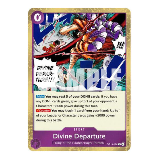 Divine Departure (OP13) #OP13-076 Rare (Foil Near Mint) Carrying On His Will One Piece Card Game: 2025