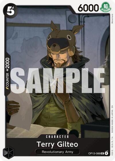 Terry Gilteo (OP13) #OP13-088 Uncommon (Near Mint) Carrying On His Will One Piece Card Game: 2025