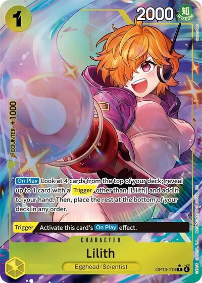 Lilith Alternate Art (OP13) #OP13-113 Rare (Foil Near Mint) Carrying On His Will One Piece Card Game: 2025