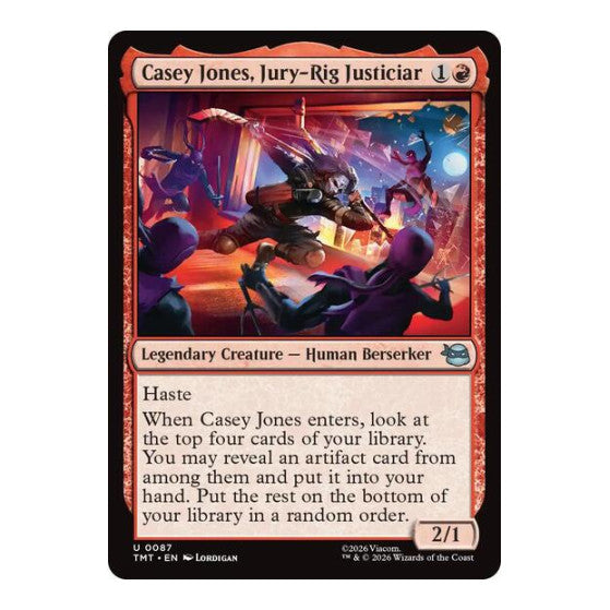 Casey Jones, Jury-Rig Justiciar (TMT) #87 Uncommon (Lightly Played) Teenage Mutant Ninja Turtles Magic: The Gathering: 2026