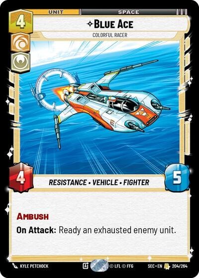 Blue Ace - Colorful Racer (SEC) #204/264 Rare (Near Mint) Secrets of Power Star Wars: Unlimited: 2025