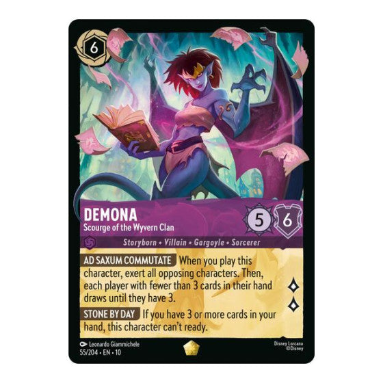 Demona - Scourge of the Wyvern Clan (10) #55/204 Legendary (Near Mint) Whispers in the Well Disney Lorcana: 2025