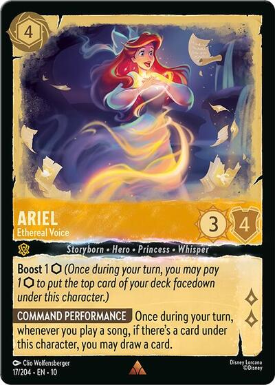 Ariel Ethereal Voice (10) #17/204 Rare (Near Mint) Whispers in the Well Lorcana TCG: 2025
