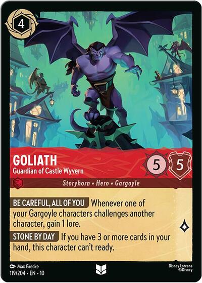 Goliath - Guardian of Castle Wyvern (10) #119/204 Uncommon (Near Mint) Whispers in the Well Disney Lorcana: 2025
