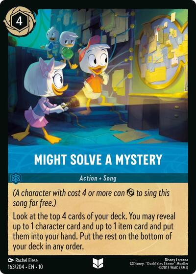Might Solve a Mystery (10) #163/204 Uncommon (Near Mint) Whispers in the Well Disney Lorcana: 2025