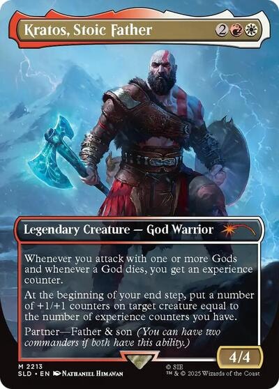 Kratos, Stoic Father (SLD) #2213 Mythic Rare (Foil Near Mint) Secret Lair Drop Series Magic: The Gathering: 2026