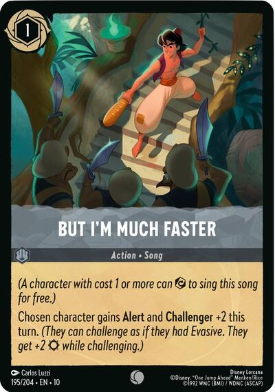 But I'm Much Faster (10) #195/204 Common (Near Mint) Whispers in the Well Disney Lorcana: 2025