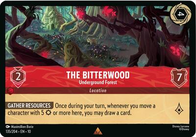 The Bitterwood Underground Forest (10) #135/204 Rare (Near Mint) Whispers in the Well Lorcana TCG: 2025