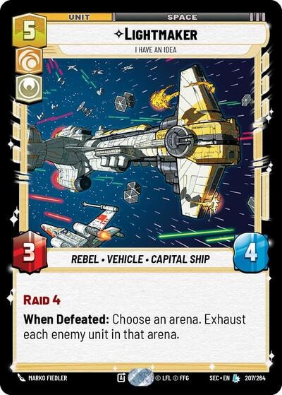 Lightmaker - I Have An Idea (SEC) #207/264 Legendary (Near Mint) Secrets of Power Star Wars: Unlimited: 2025