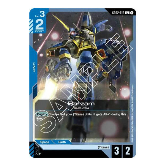 Barzam (GD02) #GD02-016 Common (Lightly Played) Dual Impact Gundam Card Game: 2025
