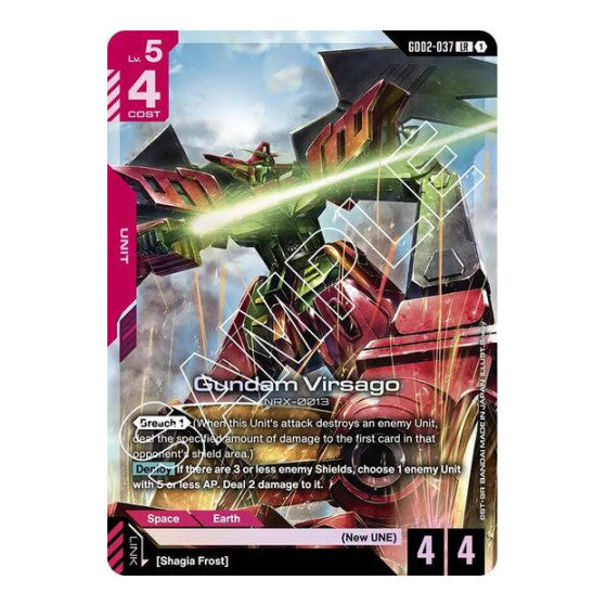 Gundam Virsago (GD02) #GD02-037 LR (Holofoil Lightly Played) Dual Impact Gundam Card Game: 2025