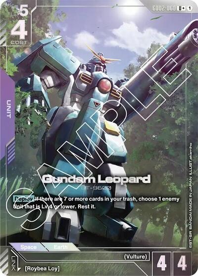 Gundam Leopard (U+) (GD02) #GD02-060 U+ (Holofoil Near Mint) Dual Impact Gundam Card Game: 2025