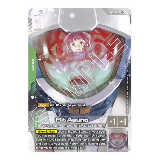 Flit Asuno (R+) (GD02) #GD02-088 R+ (Holofoil Lightly Played) Dual Impact Gundam Card Game: 2025