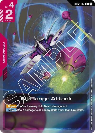 All-Range Attack (GD02) #GD02-107 Rare (Holofoil Near Mint) Dual Impact Gundam Card Game: 2025