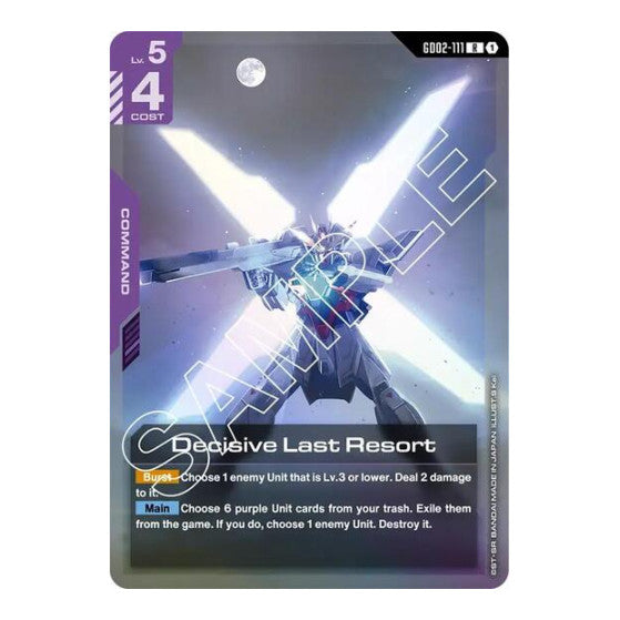 Decisive Last Resort (GD02) #GD02-111 Rare (Holofoil Near Mint) Dual Impact Gundam Card Game: 2025