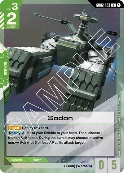 Sodon (GD02) #GD02-123 Rare (Holofoil Near Mint) Dual Impact Gundam Card Game: 2025