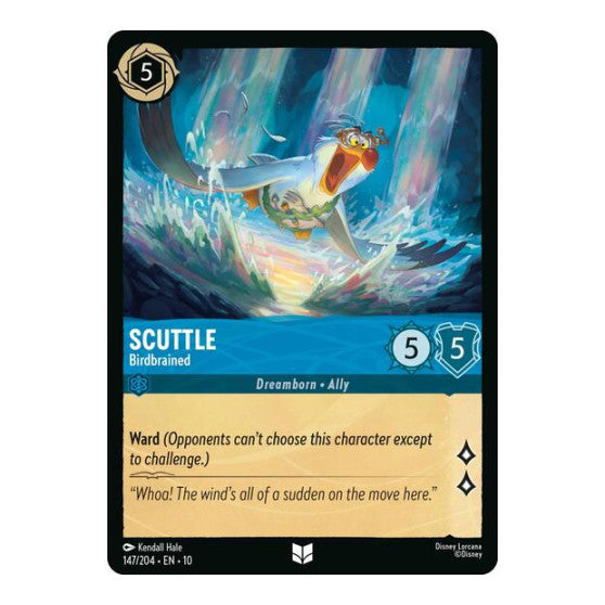 Scuttle - Birdbrained (10) #147/204 Uncommon (Near Mint) Whispers in the Well Disney Lorcana: 2025