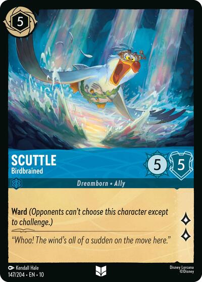 Scuttle - Birdbrained (10) #147/204 Uncommon (Near Mint) Whispers in the Well Disney Lorcana: 2025