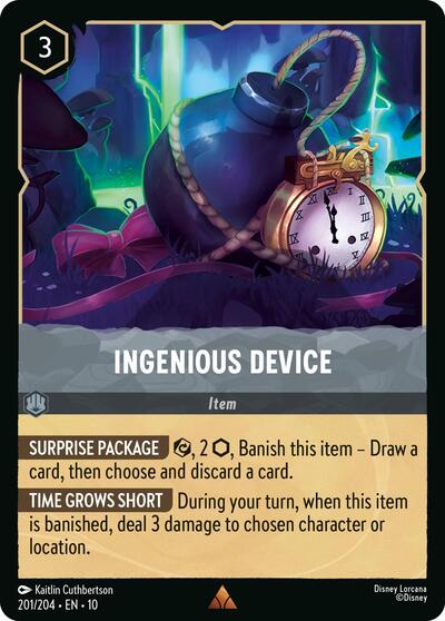 Ingenious Device (10) #201/204 Rare (Near Mint) Whispers in the Well Disney Lorcana: 2025