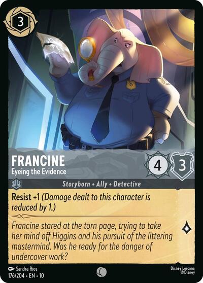 Francine - Eyeing the Evidence (10) #176/204 Common (Near Mint) Whispers in the Well Disney Lorcana: 2025