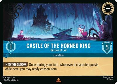 Castle of the Horned King Bastion of Evil (10) #170/204 Rare (Near Mint) Whispers in the Well Lorcana TCG: 2025