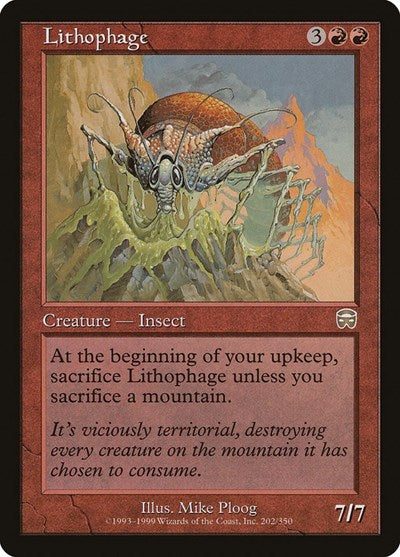 Lithophage (MMQ) #202 Rare (Lightly Played) Mercadian Masques Magic: The Gathering: 1999