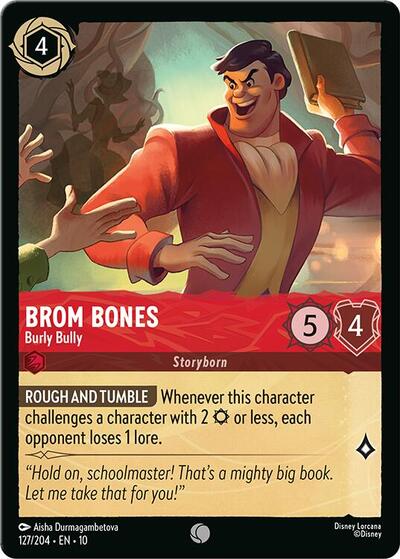 Brom Bones - Burly Bully (10) #127/204 Common (Near Mint) Whispers in the Well Disney Lorcana: 2025