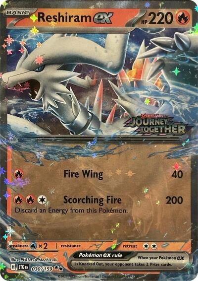 Reshiram ex (Journey Together Stamped) (MCAP) #030/159 Double Rare (Holofoil Near Mint) Miscellaneous Cards & Products Pokemon: 2026