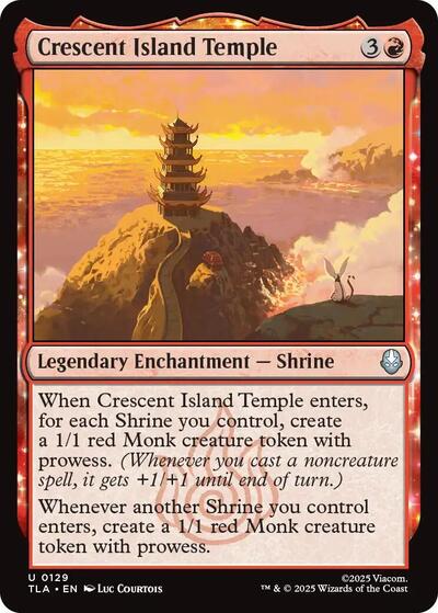 Crescent Island Temple (TLA) #129 Uncommon Avatar: The Last Airbender Magic: The Gathering: 2025