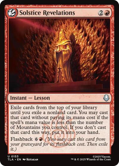 Solstice Revelations (TLA) #153 Uncommon Avatar: The Last Airbender Magic: The Gathering: 2025